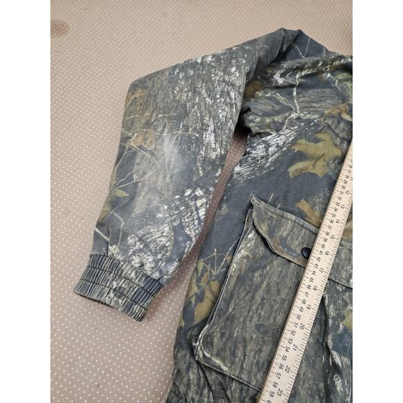 Vintage Fieldstaff Mossy Oak Camo Full Zip Fleece Hooded Jacket Sz Medium - Picture 8 of 14